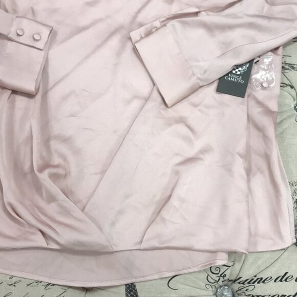 Vince Camuto Hammer Satin Puff Shoulder Top - Picture 4 of 7